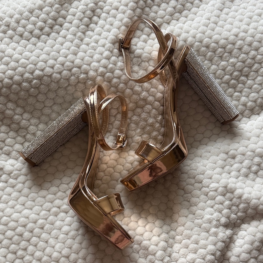 ASOS Gold and Silver Block Heels